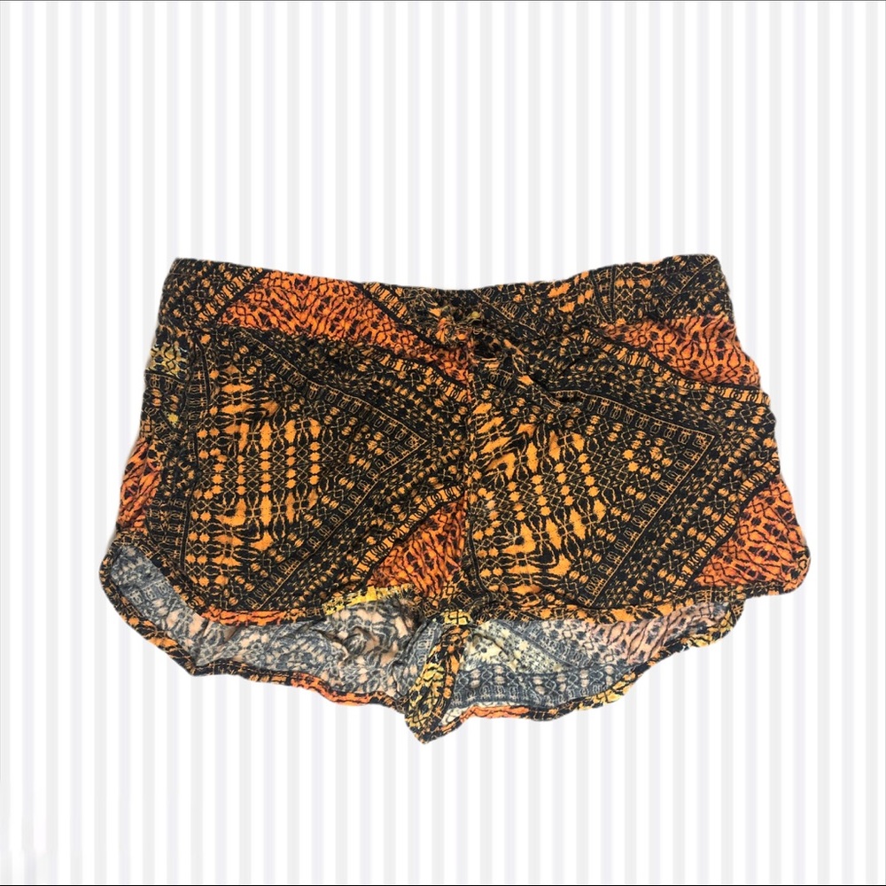 3/$30 Hurley Orange Patterned Shorts